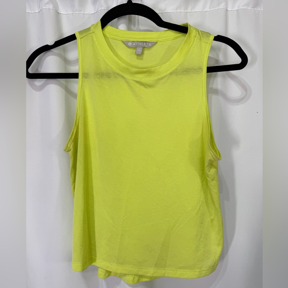 Athleta Neon Yellow Tank Top